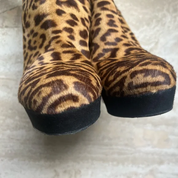 YSL Leopard Print Booties 36.5 - Picture 4 of 12
